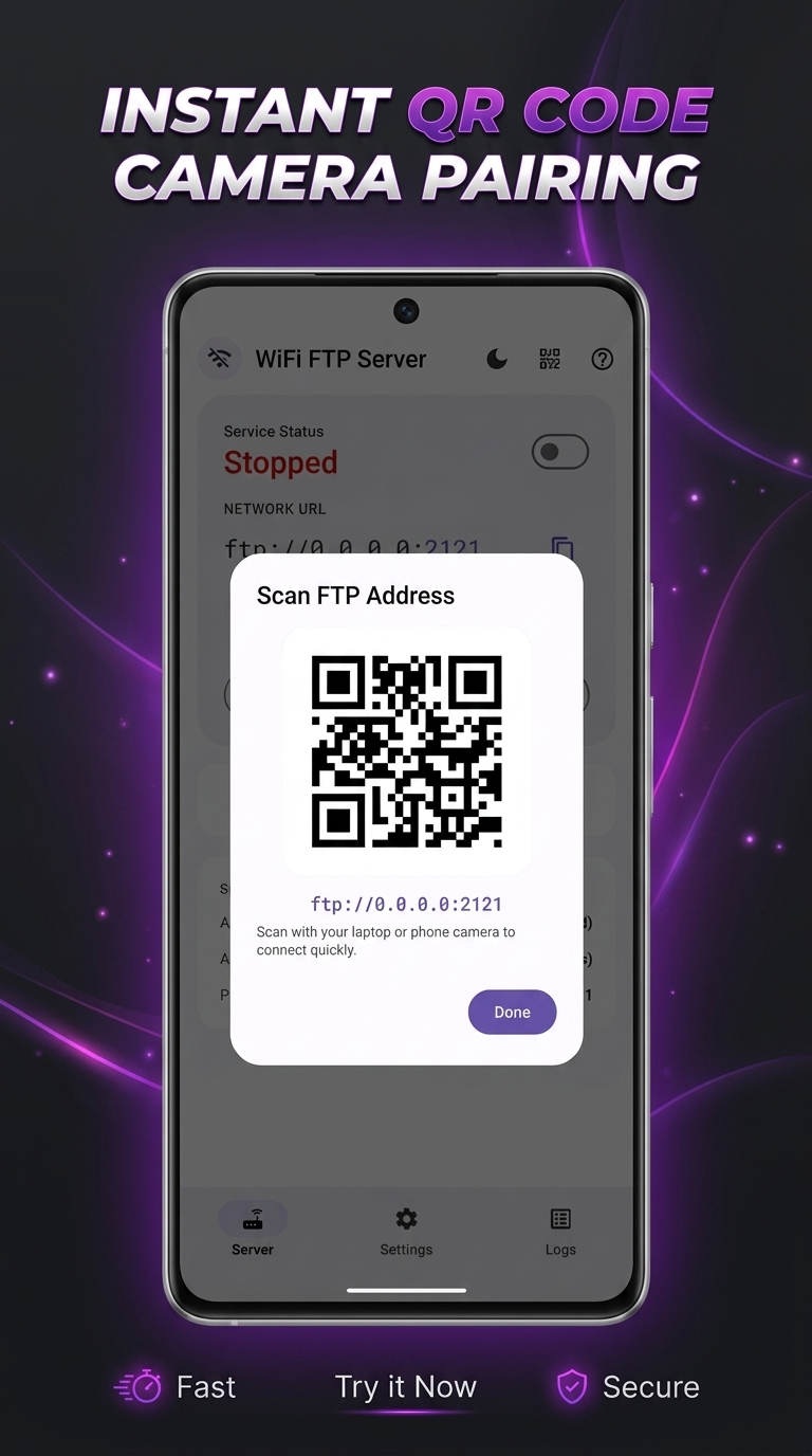 Instant QR Code Pairing